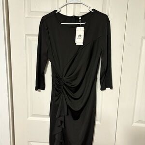 Elegant Black Long Sleeve Dress